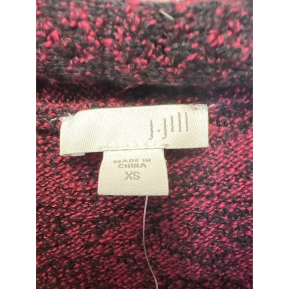 NWT J. Jill Women’s Long Sleeve Floral Pocket Cardigan Sweater Size XS Red Black - Picture 5 of 8